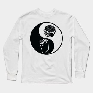 Yin and Yang of Burgers and Fries Long Sleeve T-Shirt